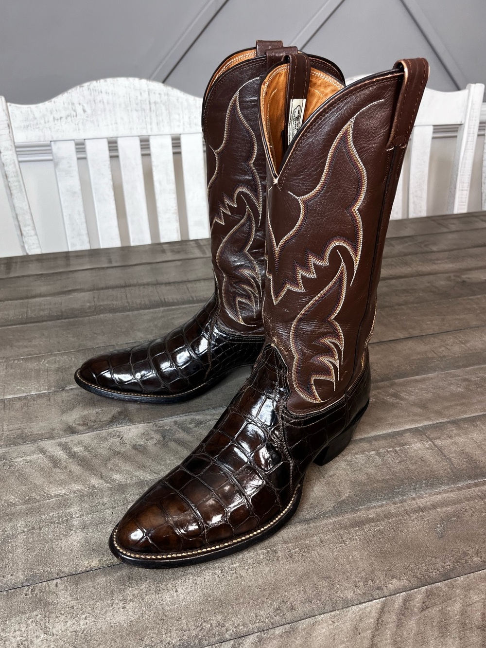 Nocona Vintage Western Cowboy Boots Mens Size 10.5 B